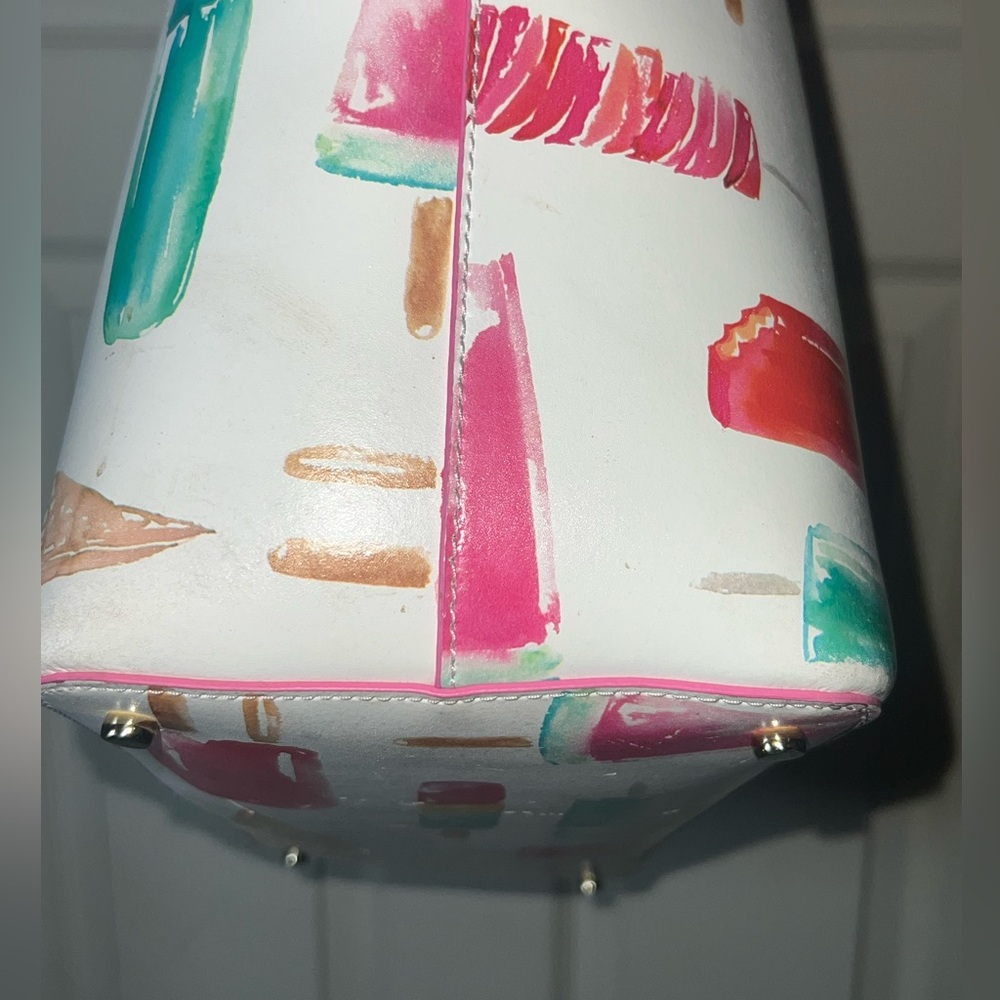🦄 Kate Spade Francis Tote | Flavor of the Month | Large Leather Ice Cream | Rare - Picture 7 of 16
